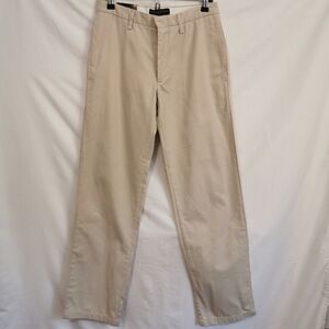 NWT Men's Banana Republic 'Gavin Chino' 100% Cotton Lt Tan Trousers - 29x32